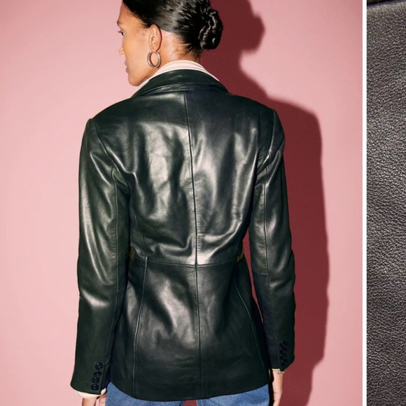 Reformation Veda Leather Bowery Blazer - Picture 2 of 4